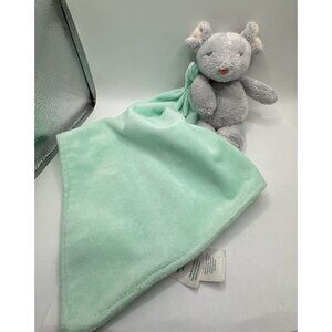 Mouse Plush Blanket Mint Green Lovey Security Carter's Stuffed Animal 11”by 11”